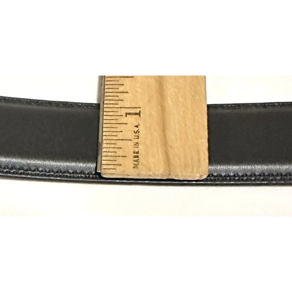 Perry Ellis Belt Men's Size S 30-32 Black Bonded Leather Stitches Edges